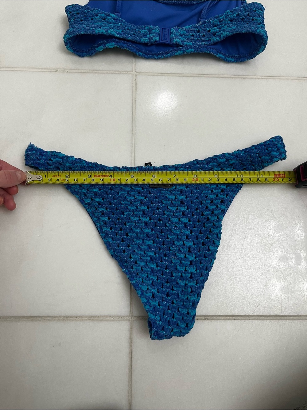triangl swimwear Blue Crochet Bikini Set - Picture 3 of 11